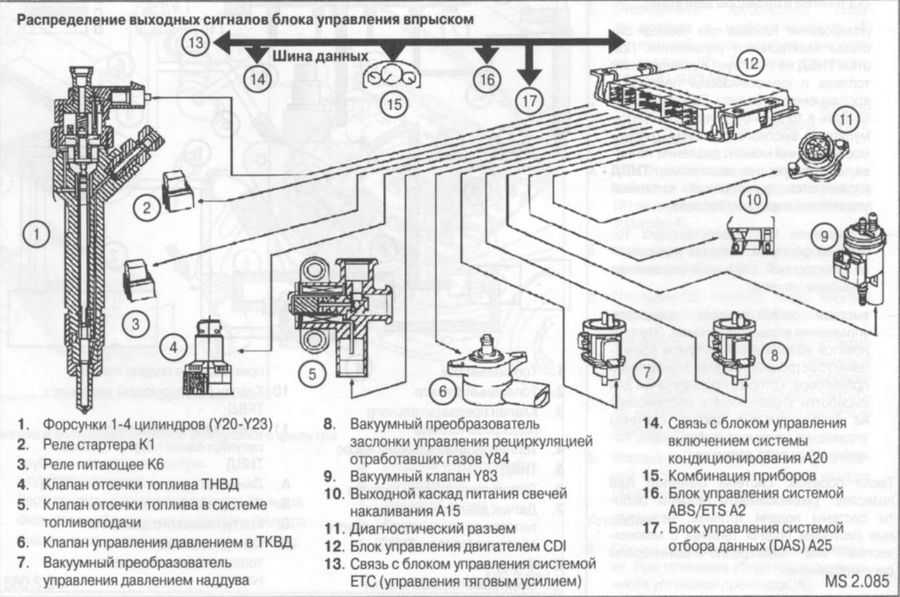 Система контроля уровня масла | система смазки | mercedes-benz w210 (e class)