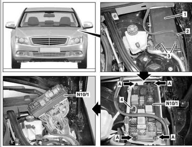 Mercedes c-klasse с 2007, снятие блока управления инструкция онлайн